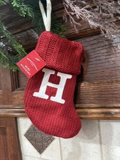 Target Wondershop Red Knit Monogram Mini Christmas Stocking Letter Inital H