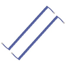2 Pack 6.6 Feet Coiled 1.3 Feet Phone Cord for Landline, Blue