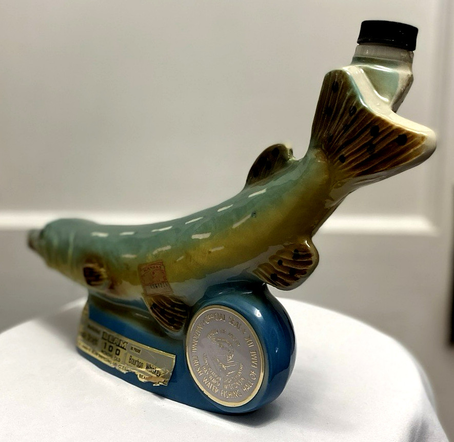 1978 Jim Beam National Fresh Water Fishing Northern Pike Decanter Empty