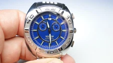 Invicta Mens Watch Model 3704 w Blue Dial Stainless Link Band Sapphire Crystal