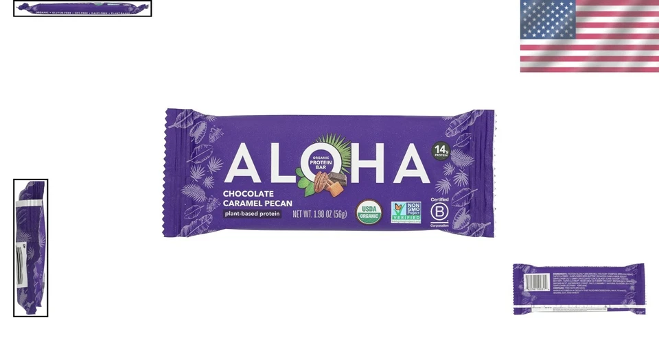 Delicious 1.98 OZ Organic Chocolate Caramel Pecan Bar - Healthy Snack Choice - Image 2 of 4