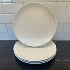 Pier 1 Imports -New Essentials Coupe - All White- 11 1/8" Dinner Plates-Set of 4