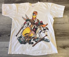 Vtg Looney Tunes Shirt Jerry Leigh 1993 Baseball Remake T shirt NH26557