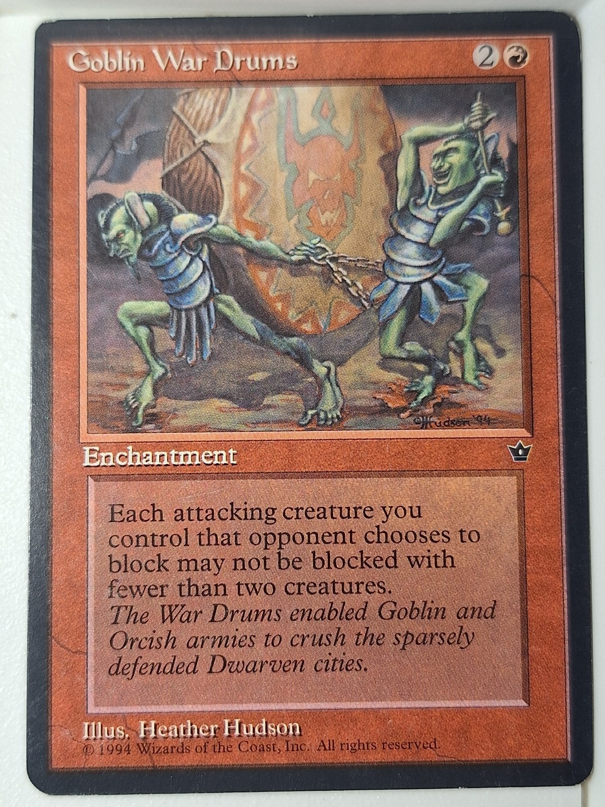 Goblin War Drums (Hudson)- Fallen Empires - Magic the Gathering MTG Nice!