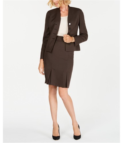 Le Suit Damen Blazer-Sakko mit Stehkragen und vier Knöpfen, schwarz, 6