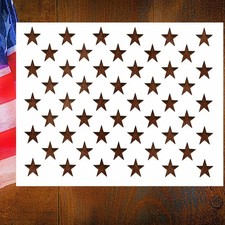 Extra Large Star Stencil 17x12 Inches - 50 Stars 17x12 Inches, Transparent