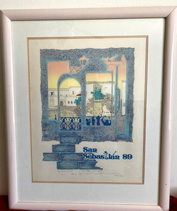 San Sebastian Festival Vintage Framed Poster 1989