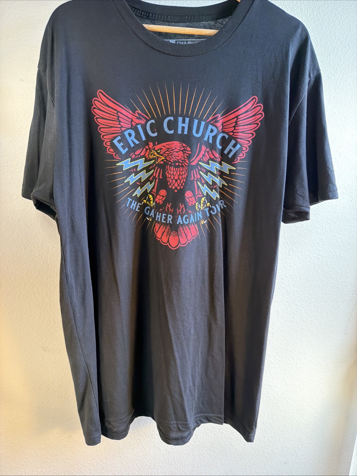 Eric Church Shirt Mens XL Black The Gather Again Tour 2021 2022 Concert Graphic image 6