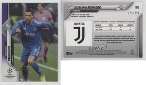 2019-20 Topps Chrome UCL Purple Refractor /250 Cristiano Ronaldo #100