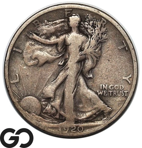 1920-S Walking Liberty Half Dollar, Choice Fine++/VF Better Date