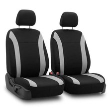 Car Seat Covers Cosmopolitan Flat Cloth Car Seat Covers Front FRONTSET GRAY