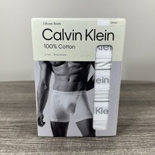 Calvin Klein Cotton Men's Boxer Briefs - Black, Size S - Pack of 3 - New