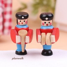 Banda de soldados de madera 4 piezas escala 1:12 casa de muñecas miniatura accesorios para guardería