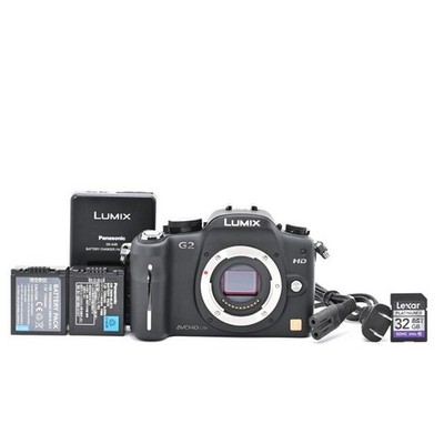 Panasonic LUMIX G2 Mirrorless Camera Body DMC-G2-K Black with 2