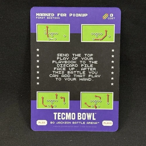 MARKED FOR PICKUP Bo Jackson Battle Arena Tecmo Bowl SP Play PL22