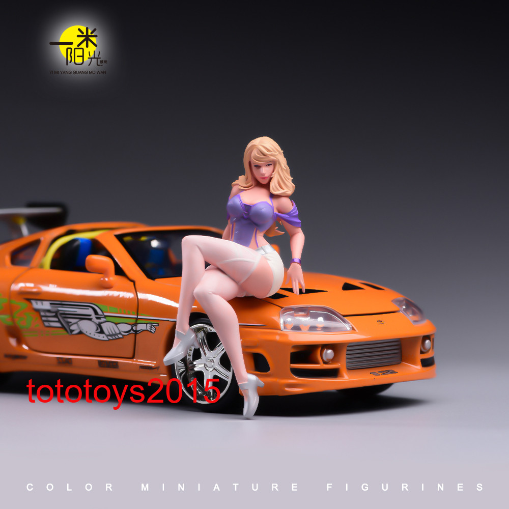 1/87 1/64 1/43 1/24 1/18 Sexy Sitting Beauty Girl Scene Miniture Figure Doll Toy