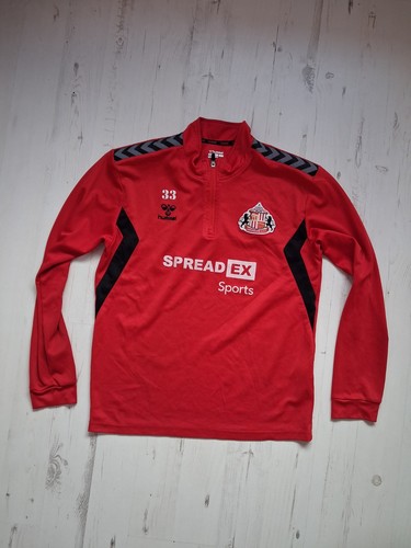 Player Issue Worn Sunderland Hummel Training Top Shirt Zip Leo Hjelde