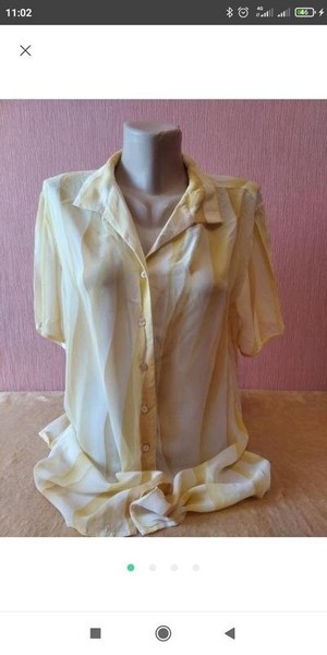 Women ETERNA Shirt Yellow Polyester 38 / M / 46