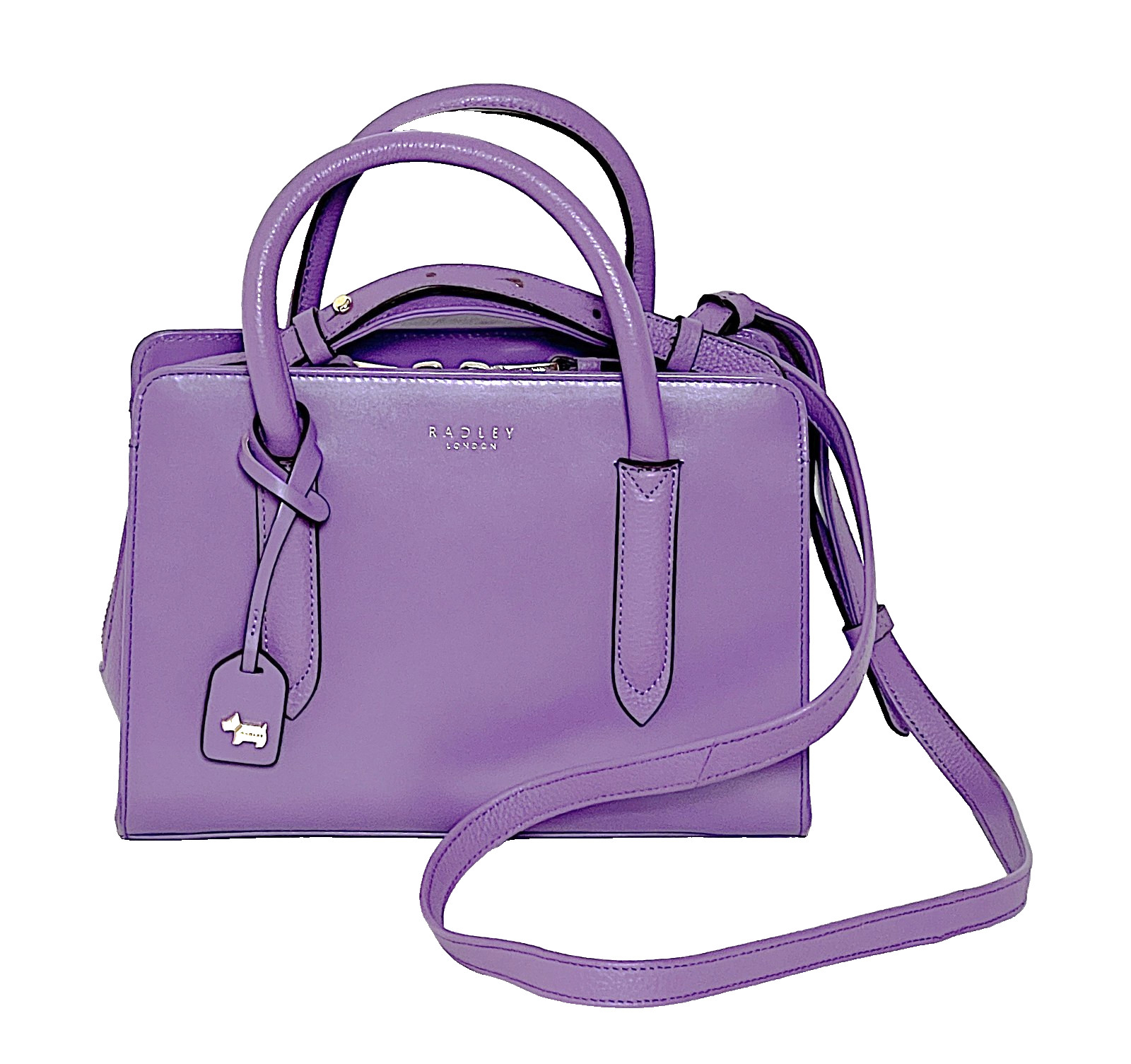 Radley Liverpool Street Small Multiway Crossbody Bag Grab Bag Purple Leather