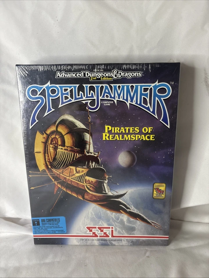 AD&D Spelljammer Pirates of Realmspace 5 1/4” Disk Big Box PC Game New Sealed - Image 2 of 4