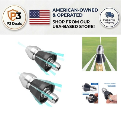 #ad Multi Port Stainless Steel Pressure Washer Sewer Nozzles for Effective Flushing $26.99