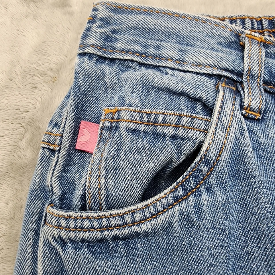 Jeans Woman Within 12W Azul Calce Clásico Pierna Recta Cintura Elástica Algodón Denim Foto 2 de 4