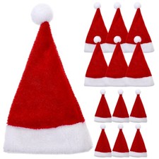 12 Pcs Mini Santa Hat Tiny Christmas Hats for Crafts Tree Decorations