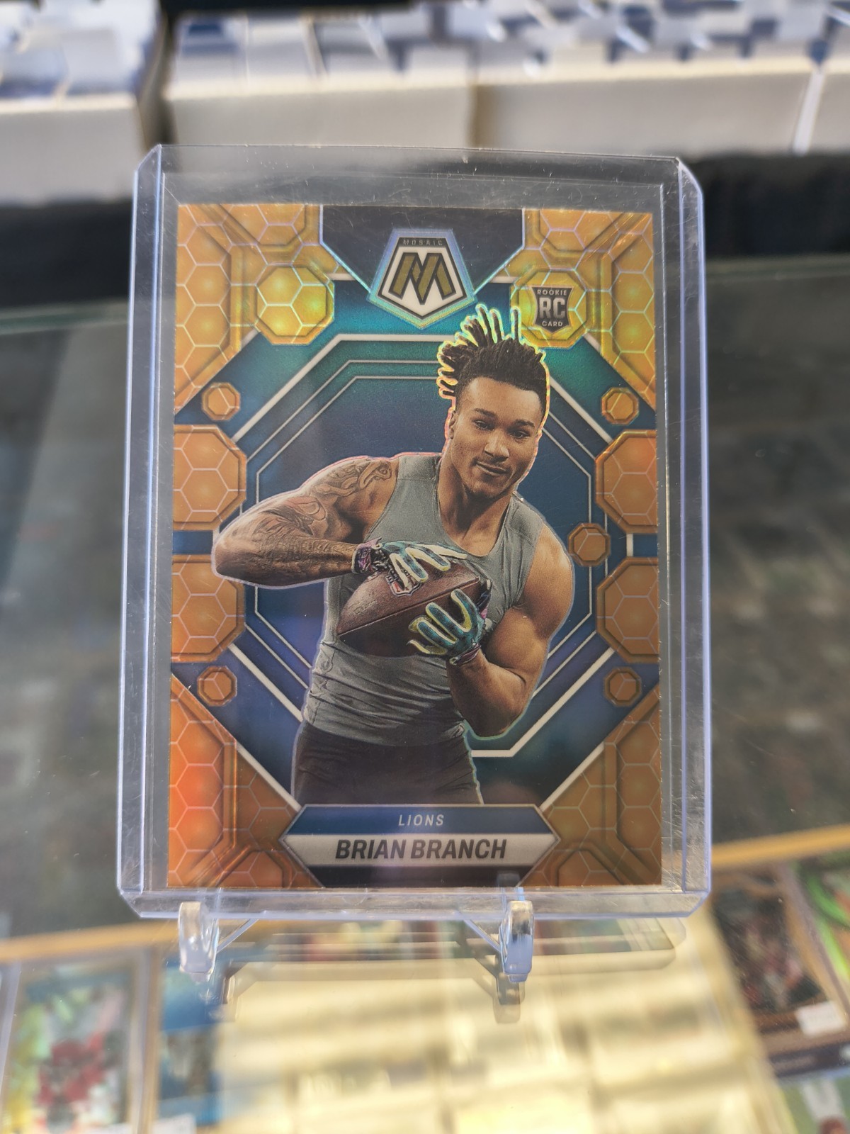 2023 Panini Mosaic Rookies Brian Branch Honeycomb Prizm Case Hit #287 Lions RC🔥