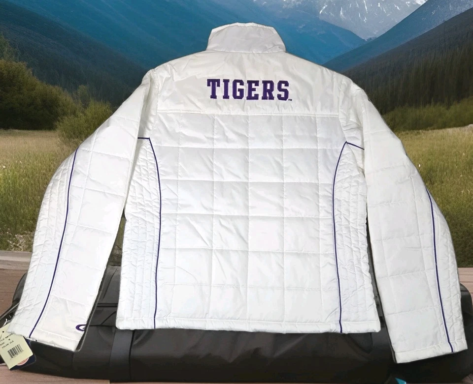 Chaqueta LSU Tigers Mujer Mediana M Blanca Tiene Etiquetas Defectos G III Deportes Carl Banks Foto 2 de 4