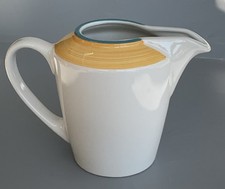 Vintage Steelite Ceramic Harmony Milk Jug White with Rio Yellow England 2013