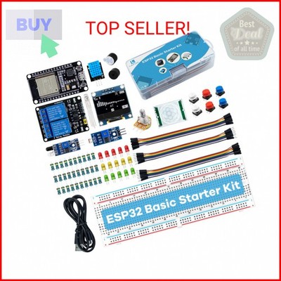 LAFVIN Basic Starter Kit for ESP32 ESP-32S WiFi I OT Development Board with Tuto
