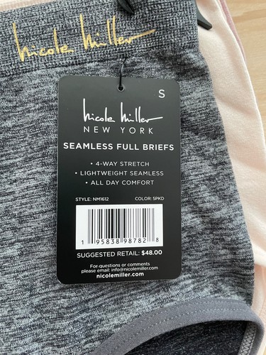 Nicole Miller 5pz NM1612 Taglia S Mutandine S Morbide Elasticizzate a 4 Vie Nylon - Foto 2 di 3