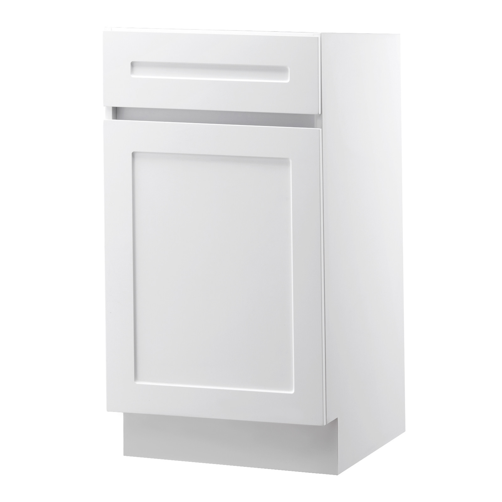 Shaker Base Cabinet 18" W x 24" D x 34.5" H Ready to Assemble with Drawer White