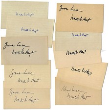 Waite Hoyt 10 Autographs Signed Card Signatures