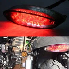 Motorcycle Brake Stop Running Tail Light LED Indicator For Bobber ATV Dirt Bike