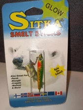 Sitka Smelt Sticks 40 mm size Ice fishing jig - 240 Green chart prism