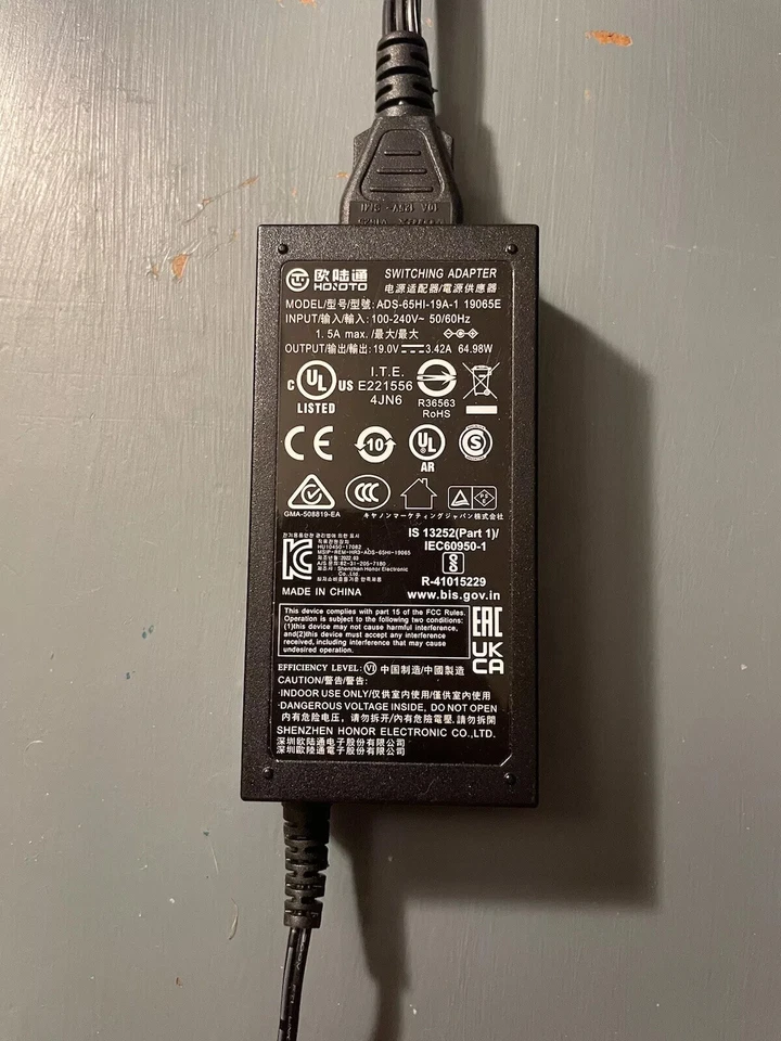 New Original Hoioto 65W AC Adapter for MSI Modern MD271QP ADS-65HI-19A-1 Monitor - Image 2 of 3