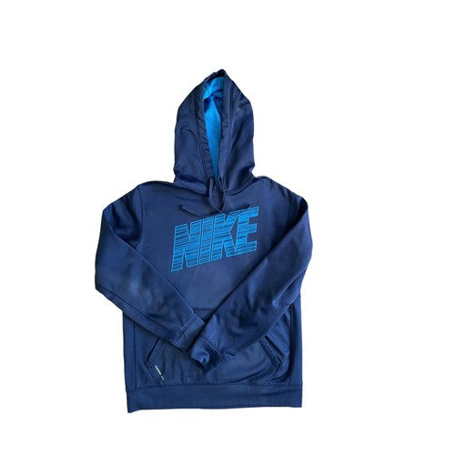 NIKE Therma Fit Pullover Hoodie Sweatshirt Performance Blue Boy's Size Medium - Picture 17 of 17