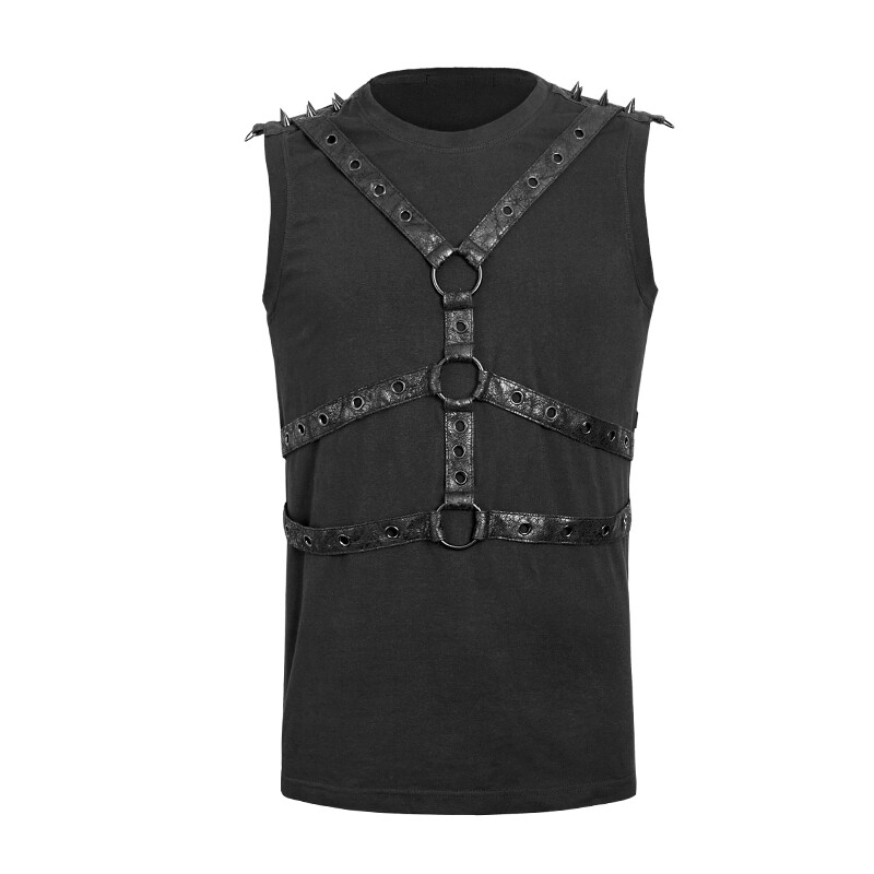 ジャケット・アウター st90's SAXONY punk vest The Jasperz Man's New Punk Rave Mens Steampunk Vampire