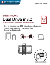 SanDisk 128GB OTG Dual Ultra USB m3.0 Micro Flash Thumb Drive Memory SDDD3-128GB