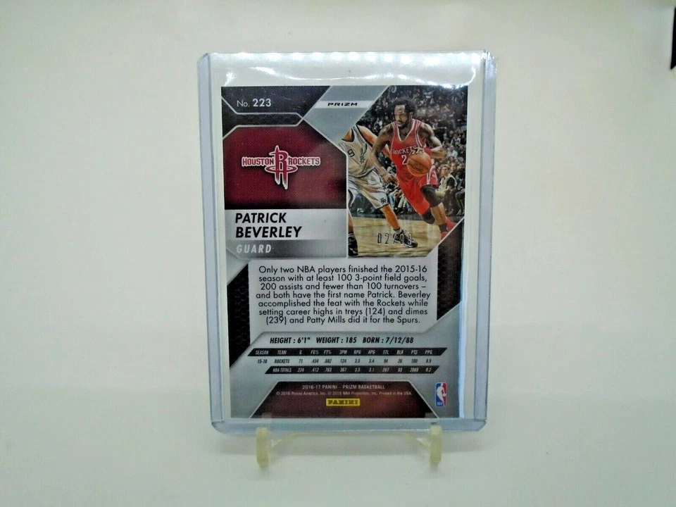 2016-17 PANINI PRIZM #223 PATRICK BEVERLEY BLUE WAVE PRIZM 02 /99 - Image 3 of 4