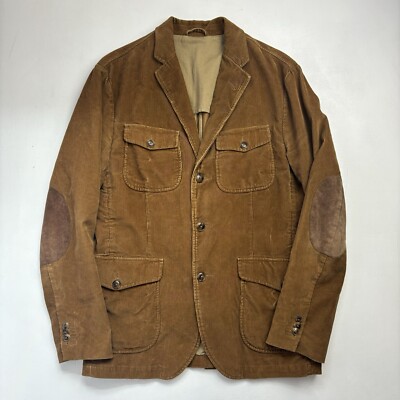 Polo Ralph Lauren Corduroy Norfolk Jacket Blazer Sportscoat Tan