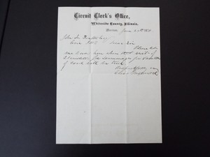 letterhead 1874 circuit letter office