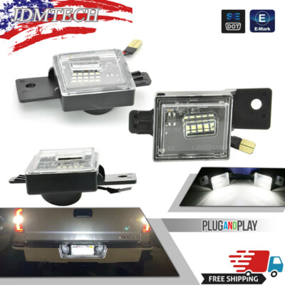 LED License Plate Tag Lights For 2014-18 Chevy Silverado GMC Sierra 6000K White