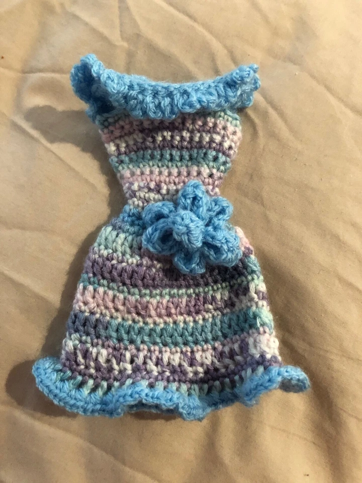 Doll dress crochet Pattern (US or UK) Barbie type dolls     - Image 3 of 4