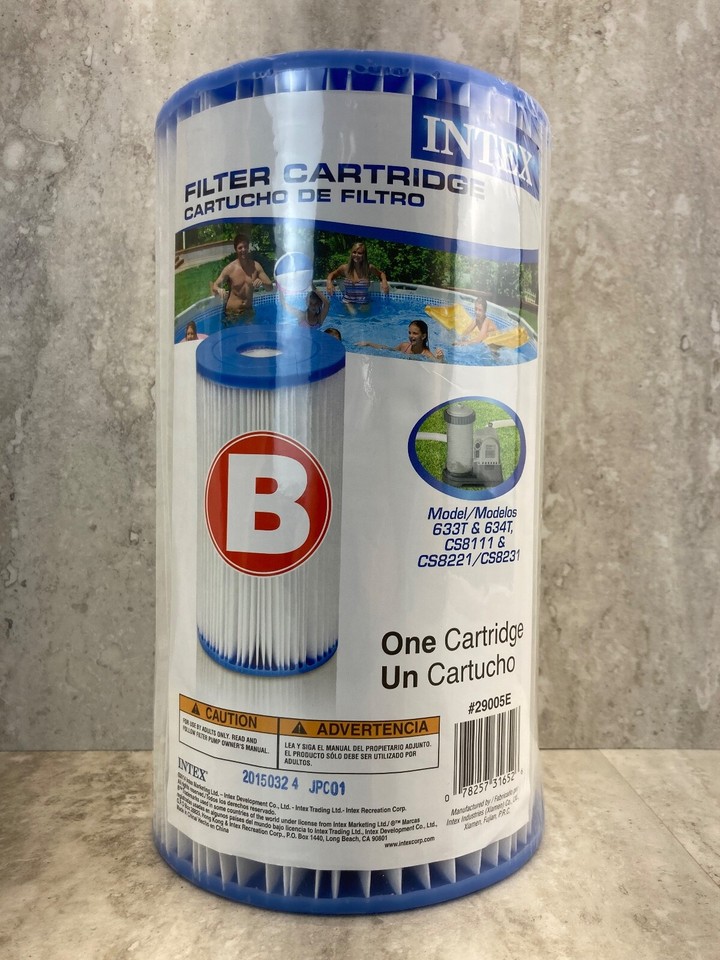 Intex 29005E Easy Set Tipo B Ricambio Pompa Filtro Cartuccia Accessorio con 63 Pieghe per una Piscina Pulita e Chiara (12 Pezzi