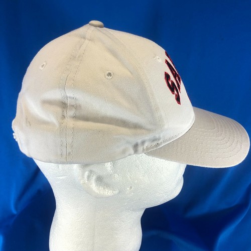 Hard-to-find EUC Buffalo Sabres NHL classic "goat head" cap off-white snap-back - Picture 3 of 12
