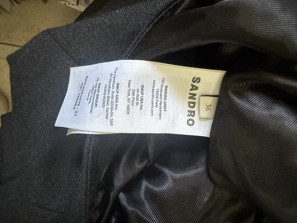 Sandro western rhinestone buckled wool blend pencil skirt U.S SMALL/ SANDRO 36 - Image 4 of 4