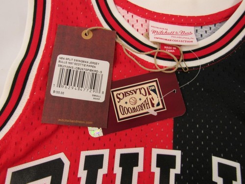 1997-98 Scottie Pippen #33 Bulls Mens Mitchell & Ness Split Swingman Jersey $135 - Picture 6 of 12