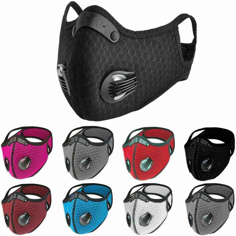 10 Mix Face Masks! Breathing Valve Sport Cycling Outdoor Active Carbon Filter - Image 3 of 4